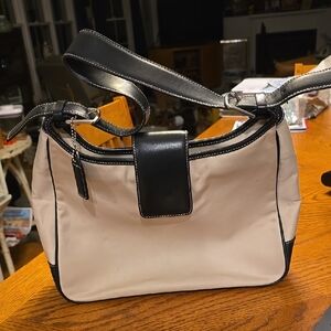 Coach Black and Cream Shoulder Bag